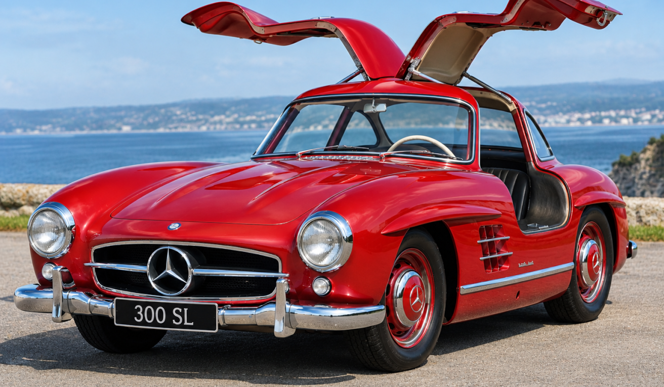 Red Mercedes-Benz Gullwing